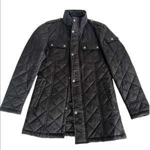 Zara Black Quilted Trench Coat